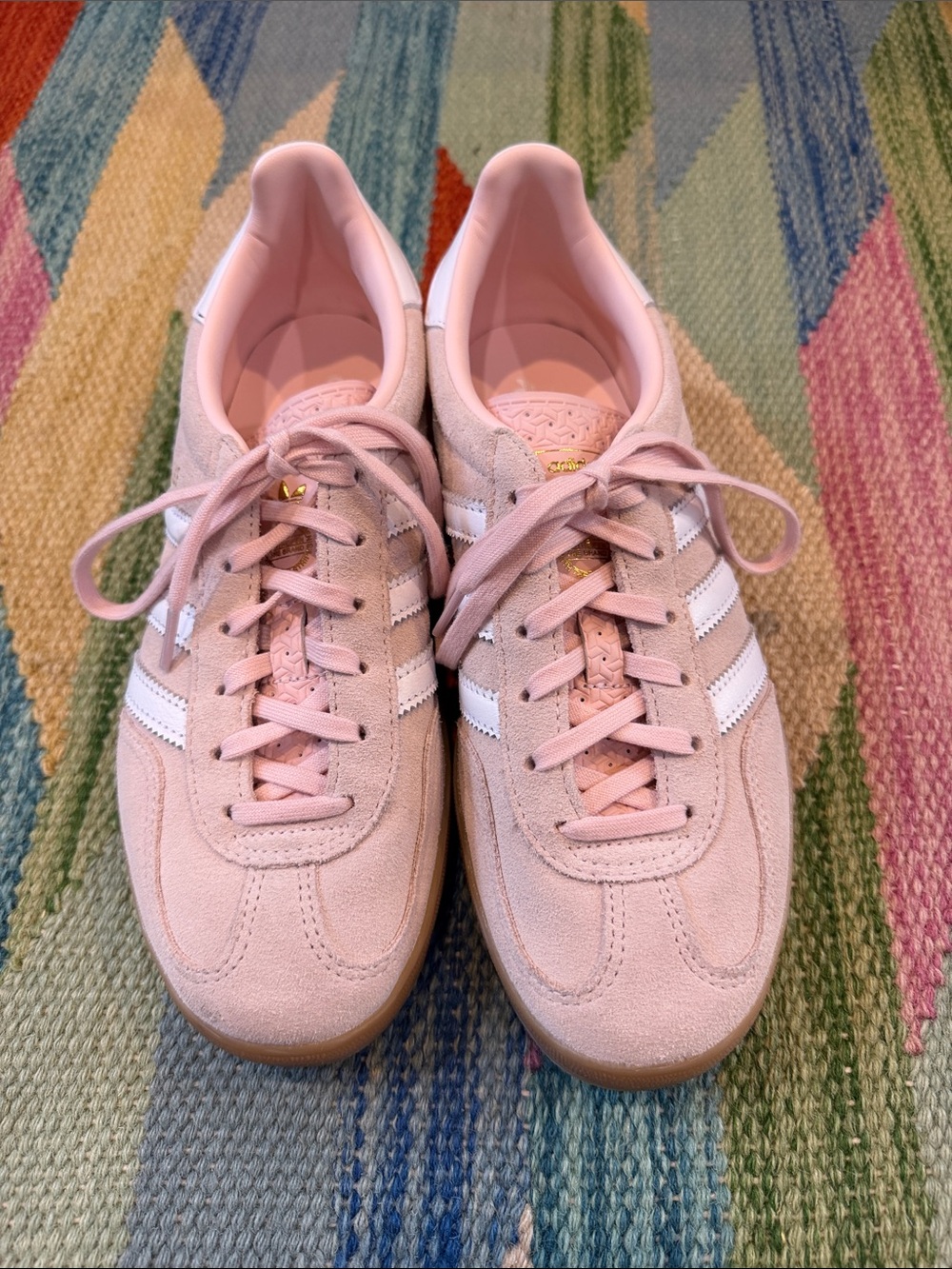 adidas Gazelle Pink Suede Women's Classic Sneakers with White Stripes